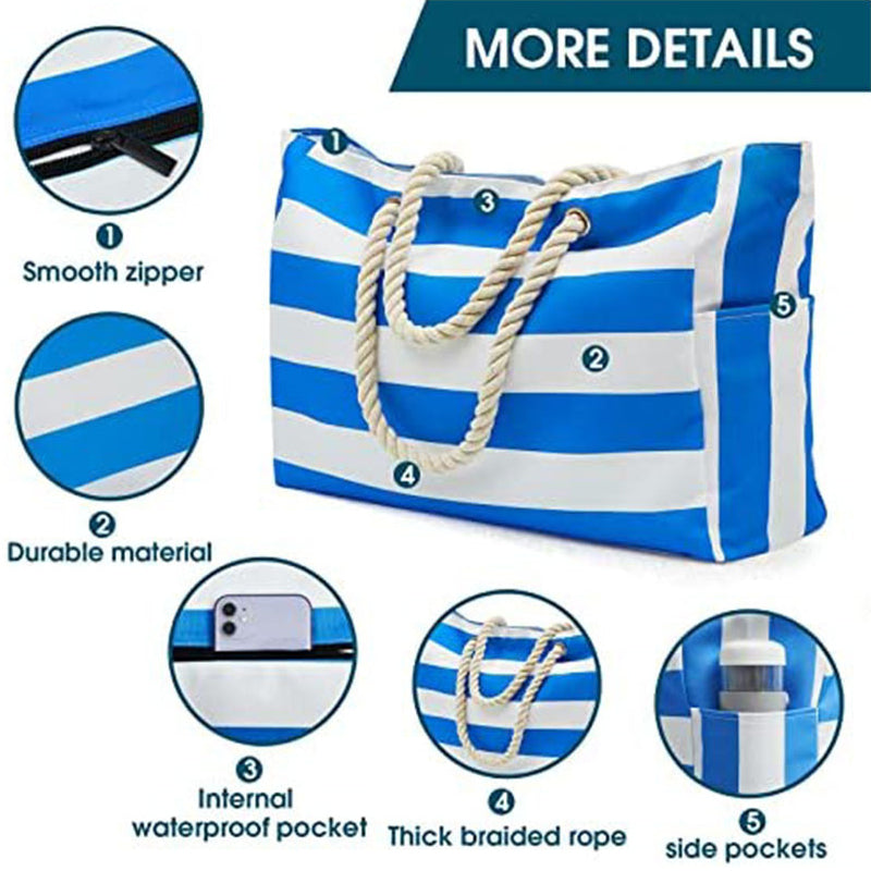 Striped Beach Bag