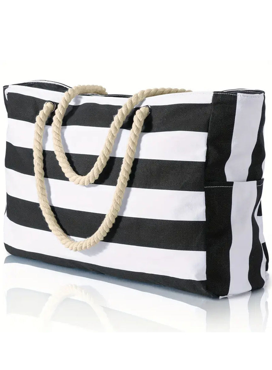 Striped Beach Bag