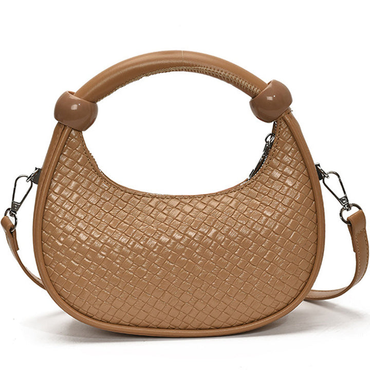 Woven Pattern Moon Bag