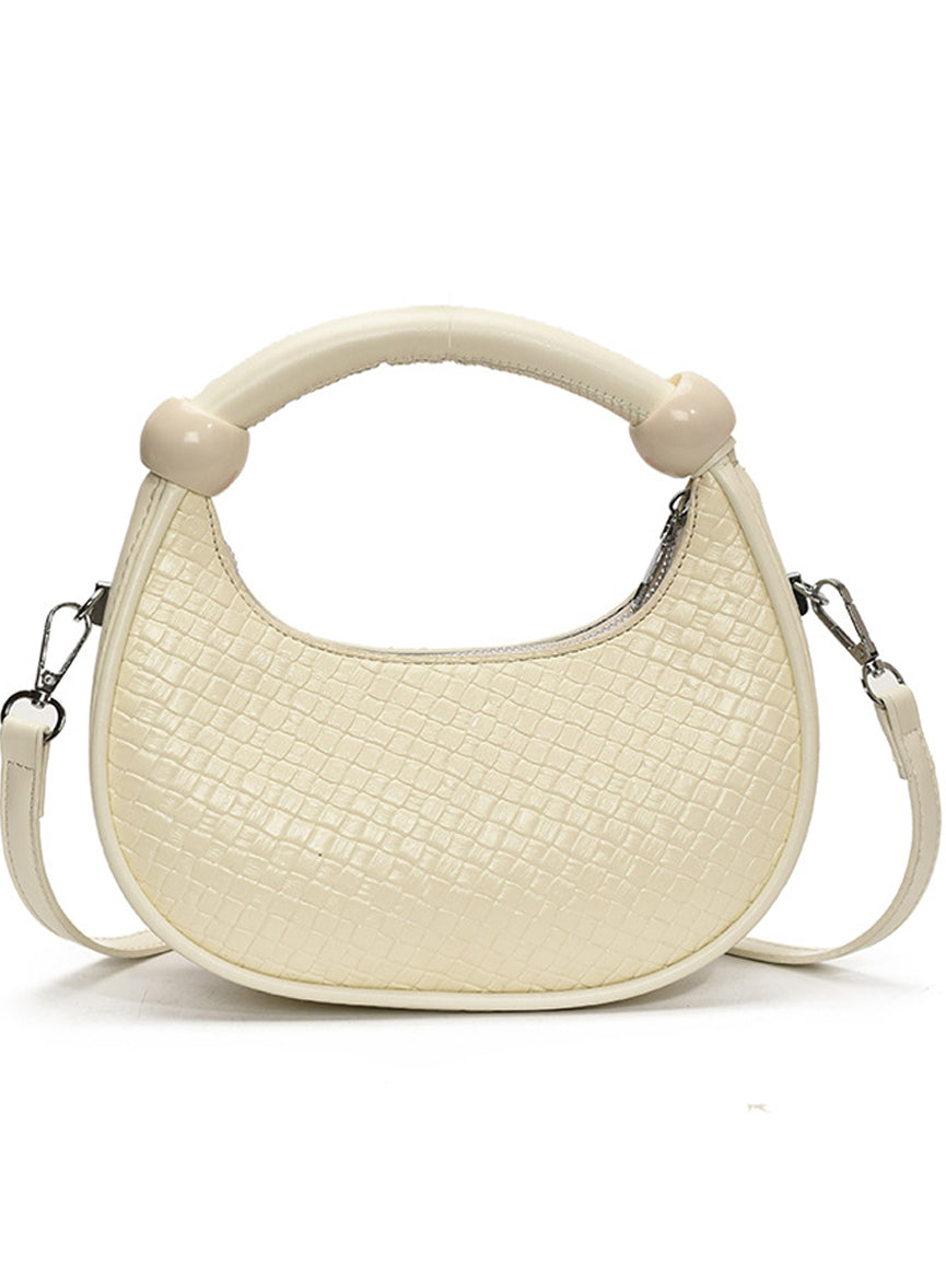 Woven Pattern Moon Bag