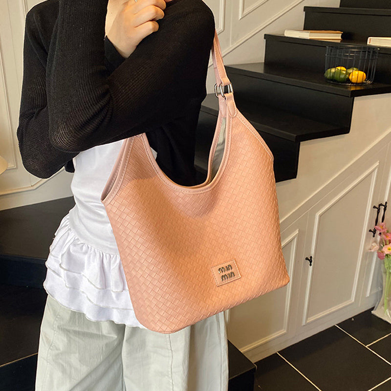 Sling Tote Bag With Woven Pattern
