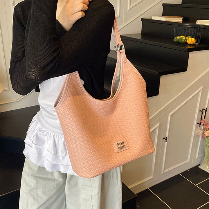 Sling Tote Bag With Woven Pattern